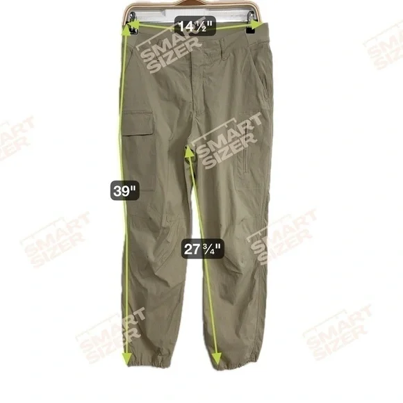Athletes Trekkie Utility Cargo Pants Size 8 Tan Hiking Pants Elastic At Ankle - Picture 5 of 7